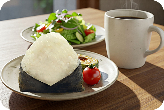 朝の塩おむすびセット